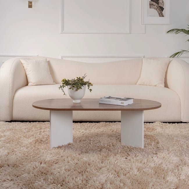 Кофейный столик, Sable / Сабль каштан + белый SO'HOME