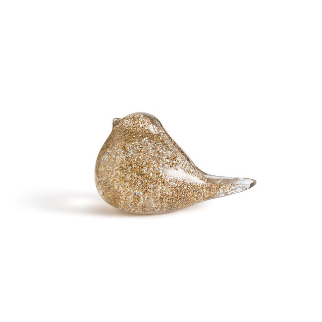 Deko-Vogel Abby aus Glas goldfarben <span itemprop=