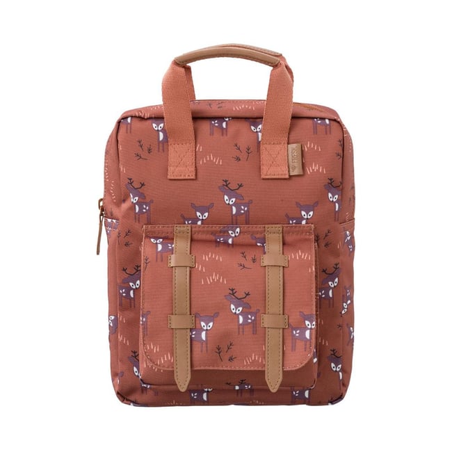 Sac à dos enfant marron, blanc <span itemprop=