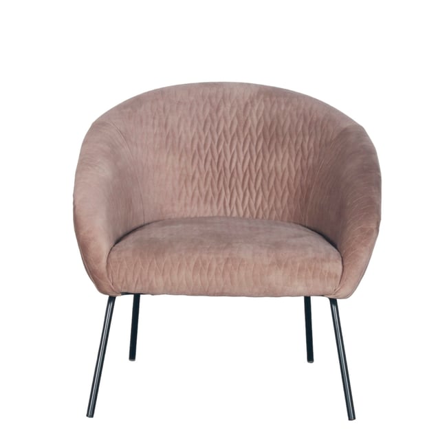 Fauteuil en velours marron clair - ZAGO