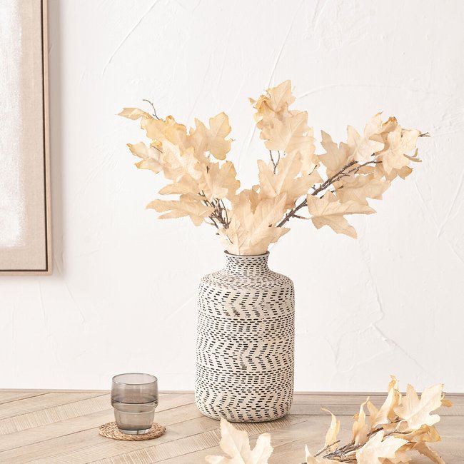 Set of 6 82cm Natural Apricot Maple Leaf Stems, natural, ÉDITÉ