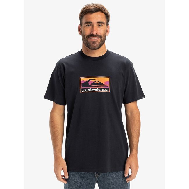 Camiseta de manga corta con logotipo grande azul marino <span itemprop=