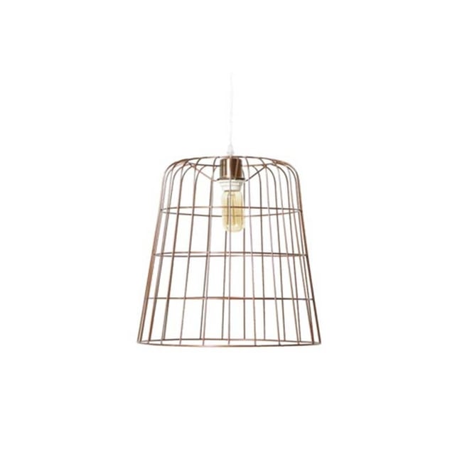 Lustre Séjour Panier Cuivré Loft Diamètre 35 Couleur cuivré <span itemprop=