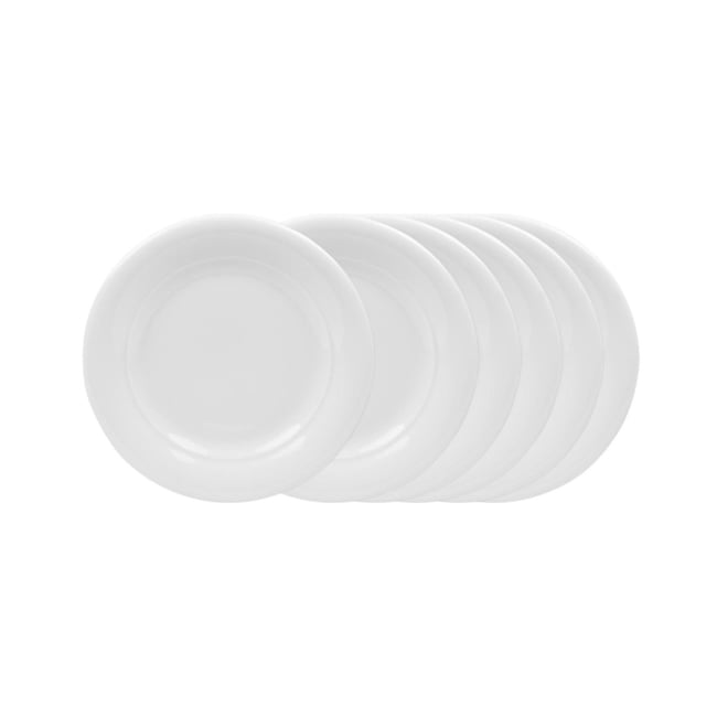 Assiette plate Artemis 22 cm (lot de 6) Couleur blanc <span itemprop=