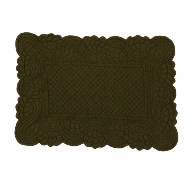 Set de table morphée coton matelassé kaki <span itemprop=