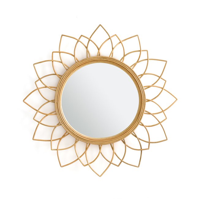 Miroir rotin forme fleur Ø90 cm, Nogu naturel LA REDOUTE INTERIEURS