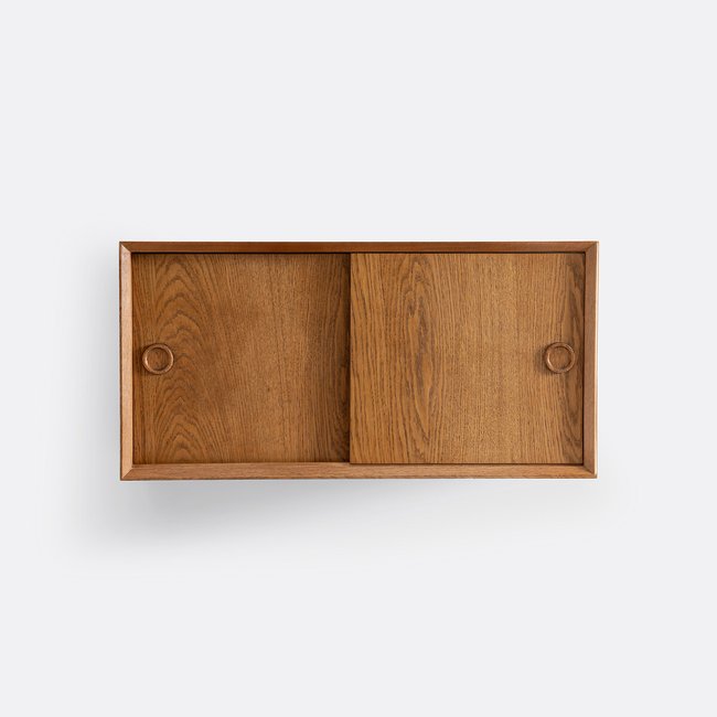 Cajón de pared vintage de roble medio, Quilda roble <span itemprop=