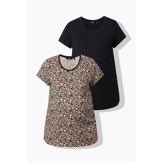 T-shirt de grossesse en lot de 2 abricot clair <span itemprop=
