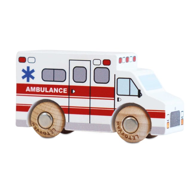 Camion Ambulance Lance No 43 blanc <span itemprop=
