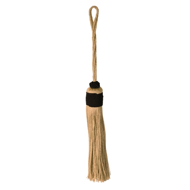 Embrasse pompon naturel -  LOJI noir <span itemprop=