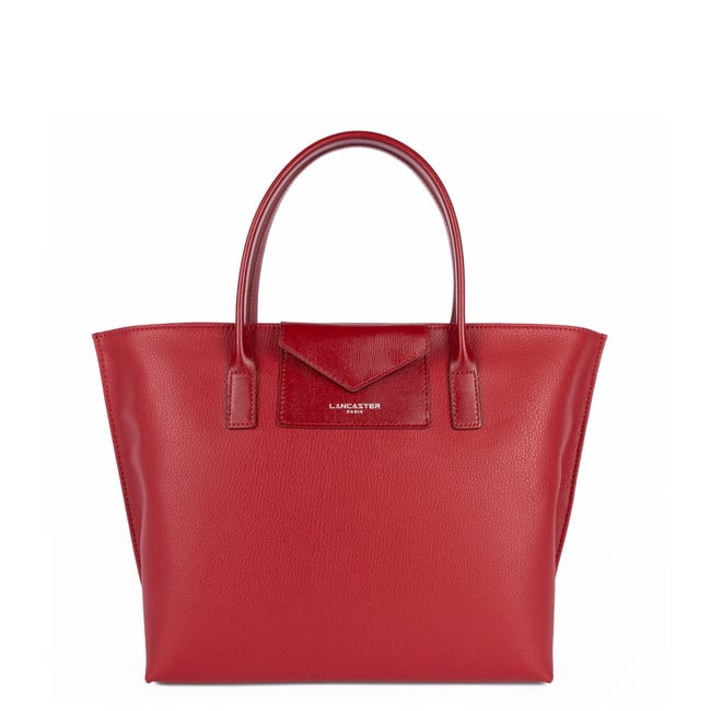 Sac à main cabas zippé MAYA M carmin <span itemprop=