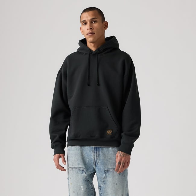 Sweat à capuche noir <span itemprop=