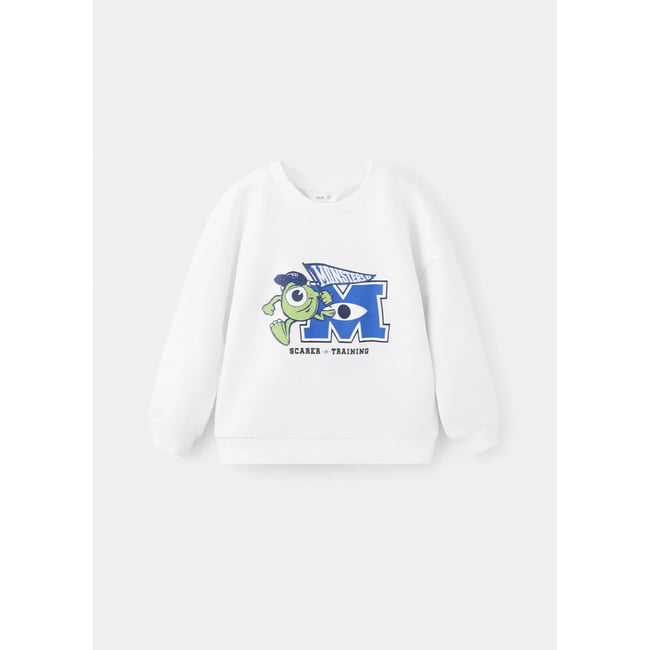 Sweat Monstres et Cie blanc <span itemprop=
