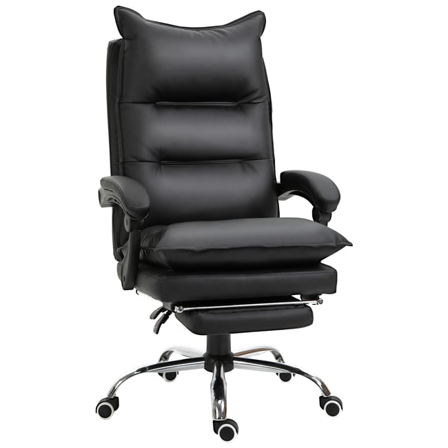 Chaise de bureau PU Noir Couleur noir <span itemprop=