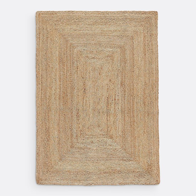 Tapis jute rectangulaire XXL, Aftas Couleur naturel <span itemprop=
