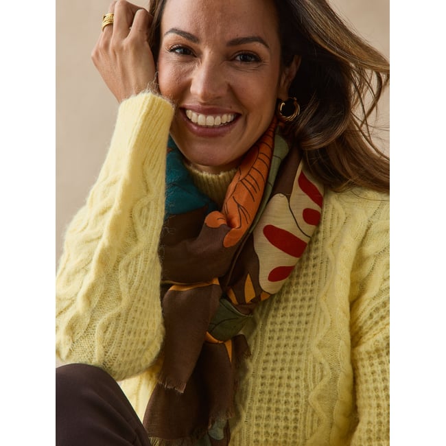 Etole fleurie marron <span itemprop=
