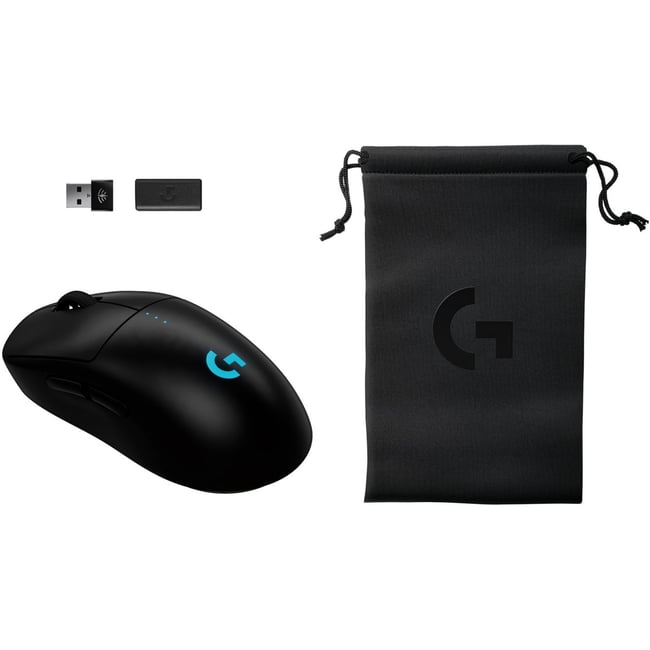 Souris Gamer Sans Fil Pro 2 Lightspeed noir + Pochette + Dongle 8K Hz - LOGITECH