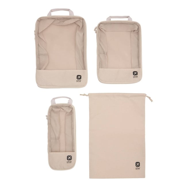Set de 4 sacs compresseurs Couleur beige <span itemprop=