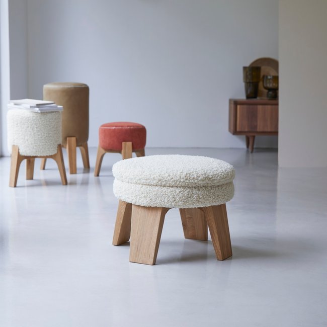 Pouf, MATTAK Couleur blanc <span itemprop=