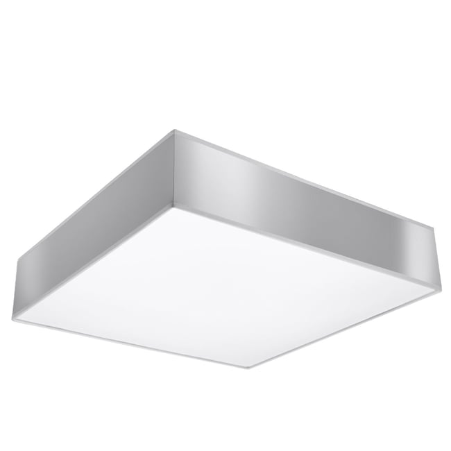 Plafonnier PVC Gris E27 3 Horus Couleur gris <span itemprop=