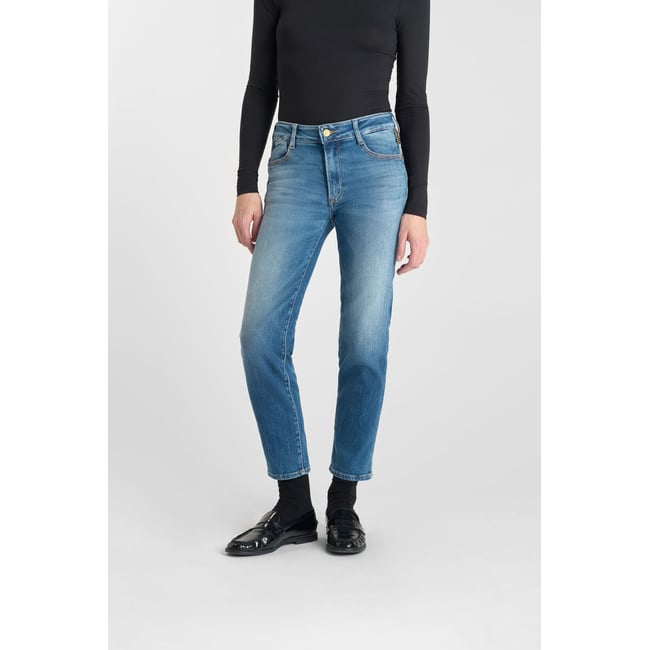 Jeans push-up droite taille haute PULP, 7/8ème blue <span itemprop=