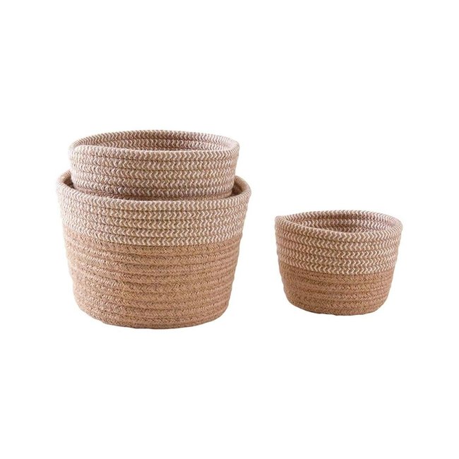 Cache-pots en jute naturelle (Lot de 3) Couleur naturel <span itemprop=