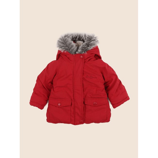Manteau - Très bon état rouge <span itemprop=