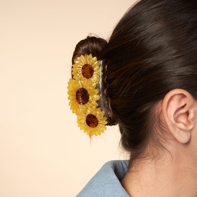 Pince à cheveux Trio TOURNESOL jaune tournesol <span itemprop=