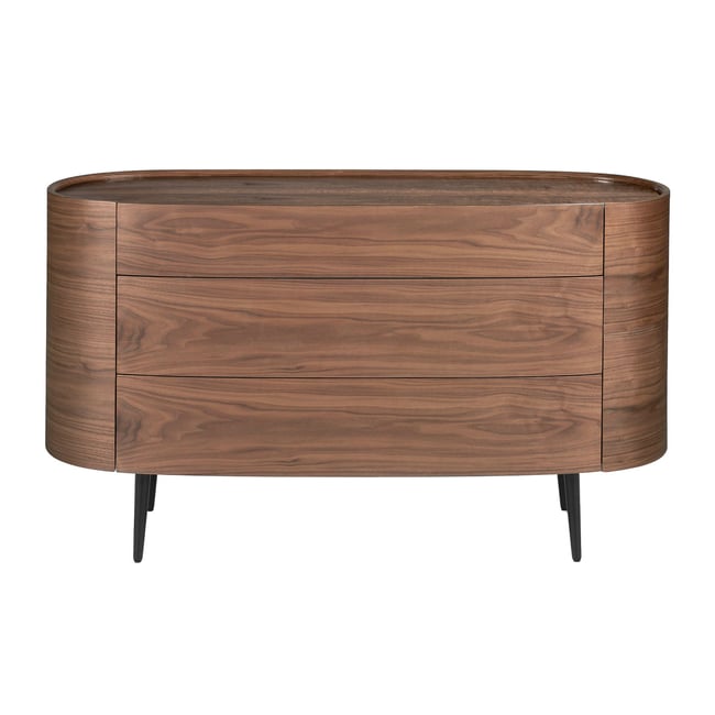 Commode noyer et pieds Couleur noyer | noir <span itemprop=