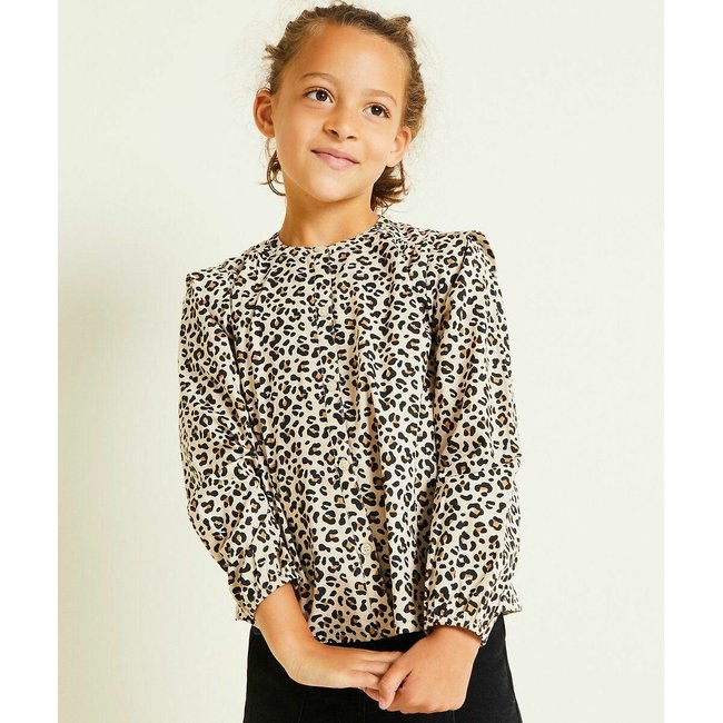 Langärmelige Bluse leopardenmuster <span itemprop=