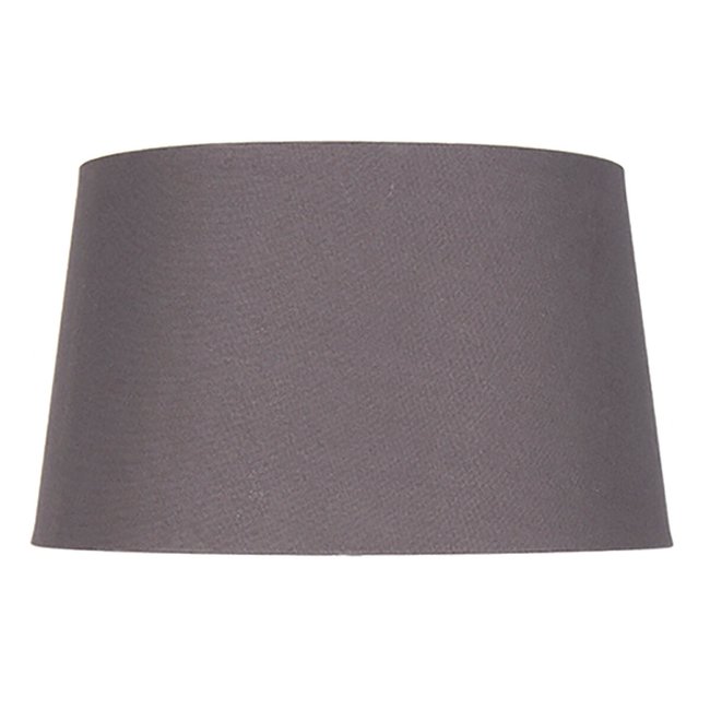 35cm Grey Cotton Tapered Cylinder Lampshade, dark grey, SO'HOME