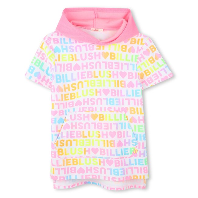 Robe droite à capuche blanc <span itemprop=