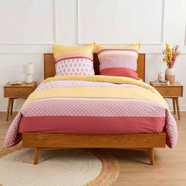 Parure De Lit Housse De Couette   Blanc Des Prés - TERRE D'OCRE blanc <span itemprop=