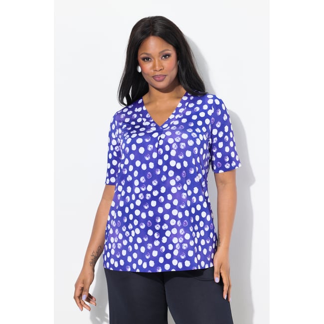 T-shirt au tombé fluide. Motif - ULLA POPKEN