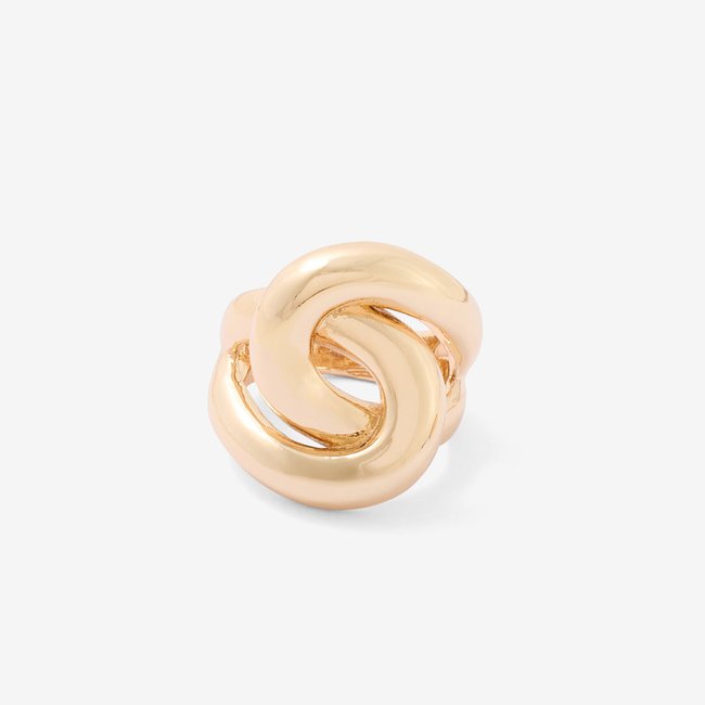 Bague infinie dorée doré <span itemprop=