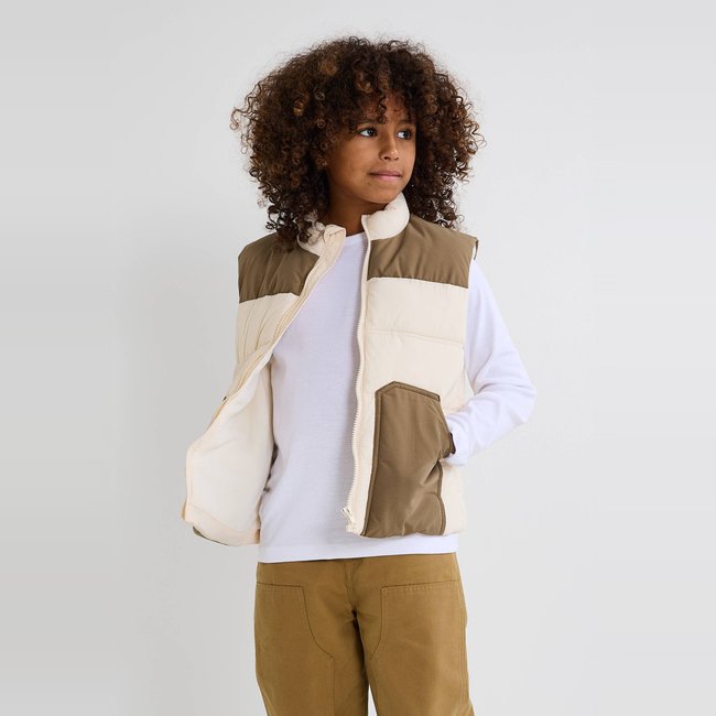 Doudoune sans manches avec poches latérales parachute <span itemprop=