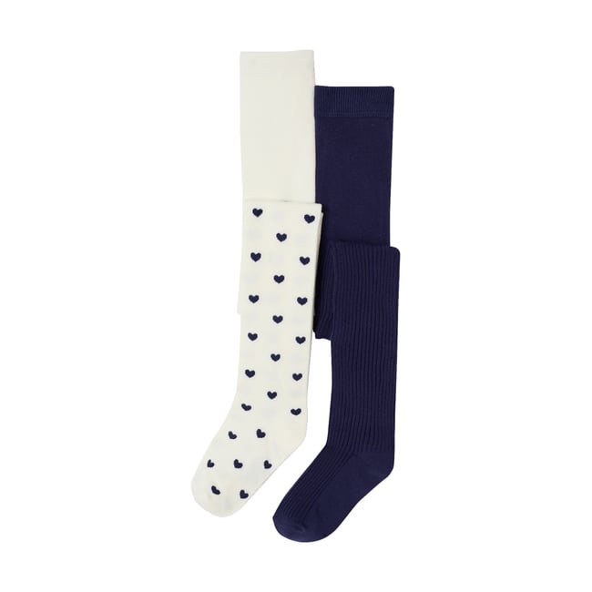 Lot de 2 collants marine <span itemprop=
