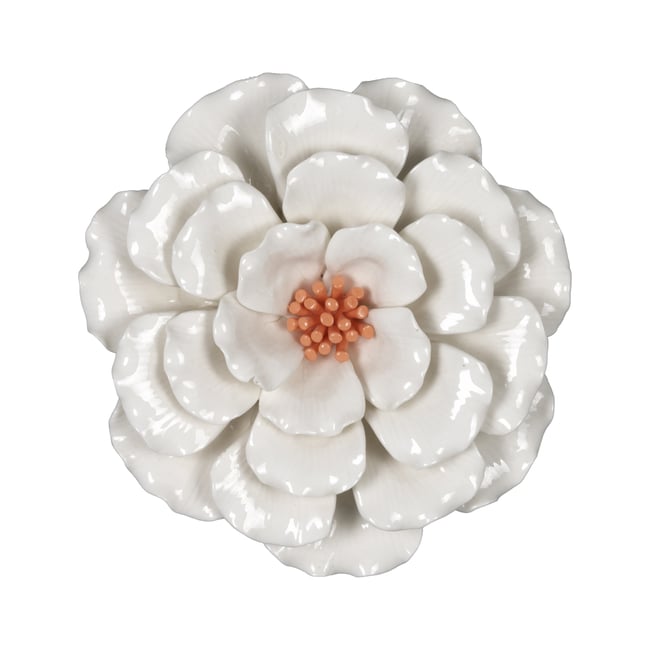 Déco murale fleur céramique 20.5cm - EMDE