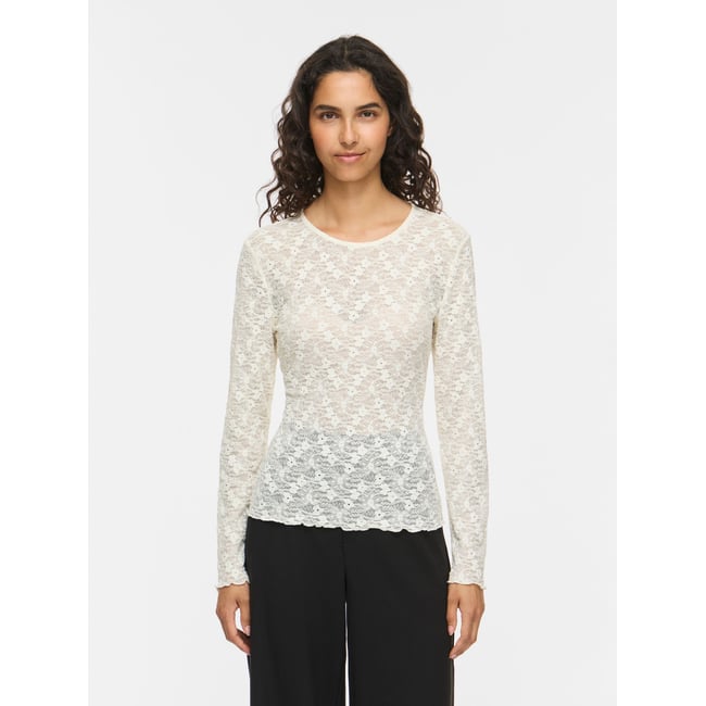 Top À Manches Longues blanc <span itemprop=