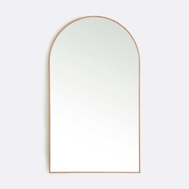 Miroir, en plaqué chêne, hauteur 170 cm, IODUS Couleur naturel <span itemprop=