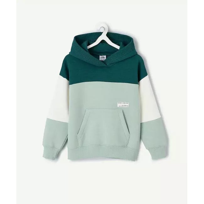 Sweat avec capuche color block, en molleton - TAPE A L'OEIL