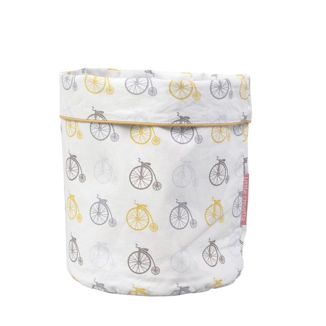 Panier de toilette coton bio LUCIEN gris <span itemprop=