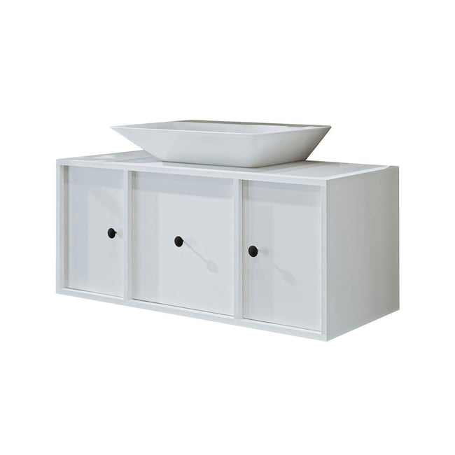 Meuble vasque 105 cm 2 portes 1 tiroir SIREN - PIER IMPORT