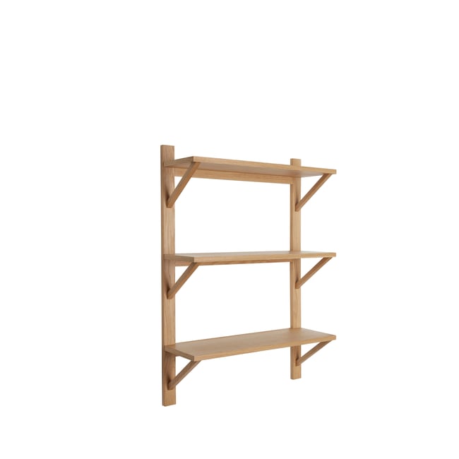Étagère en placage de chêne et bois de chêne TRIARCH Couleur naturel <span itemprop=