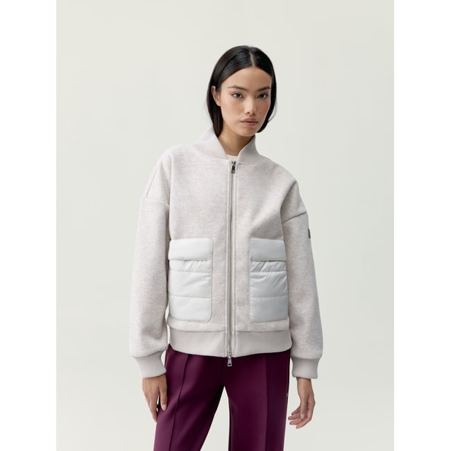 Veste de sport femme Ignis - con cremallera beige colombe chiné <span itemprop=