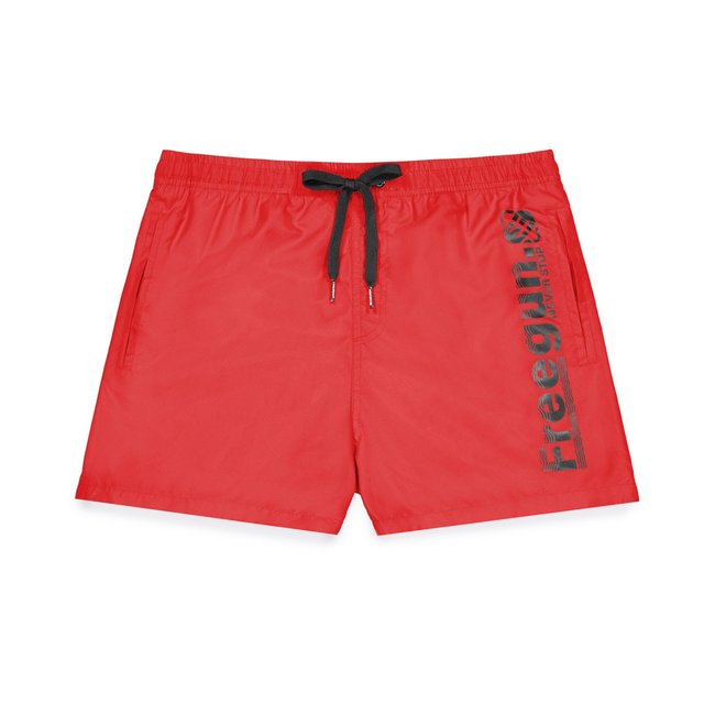 Maillot de Bain Short Microfibre rouge/noir <span itemprop=