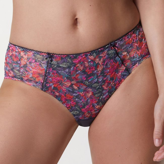 Boxer dentelle Luccia Swing imprimé floral rouge <span itemprop=