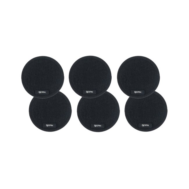 Sous-verre rond - 6 pièces - Feutre recyclé noir Couleur noir <span itemprop=