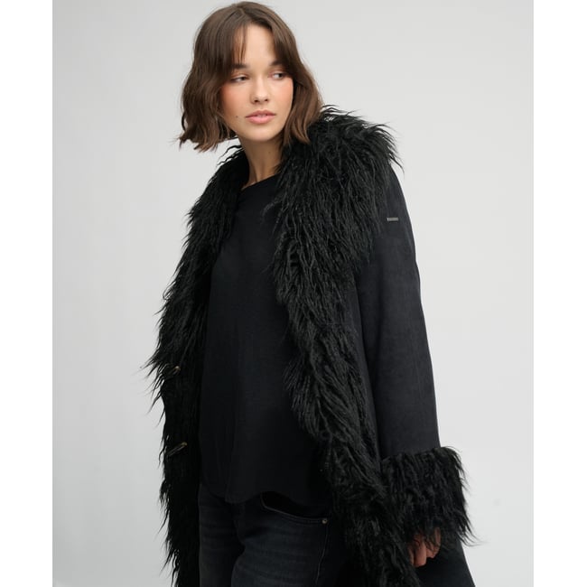 Manteau Afghan Long Coupe Ajustée - SUPERDRY