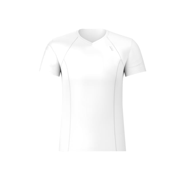 Tee-shirt manches courtes col V THERMIK blanc <span itemprop=